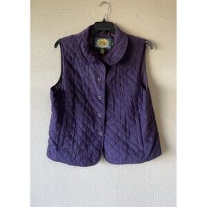 Women’s Cabelas Vest XL  Solid Purple Button Quilted (1-15/42)
